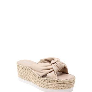 Charles by Charles David Nude Espadrille Heels, Size 6 - Knotted Straps, Cushion
